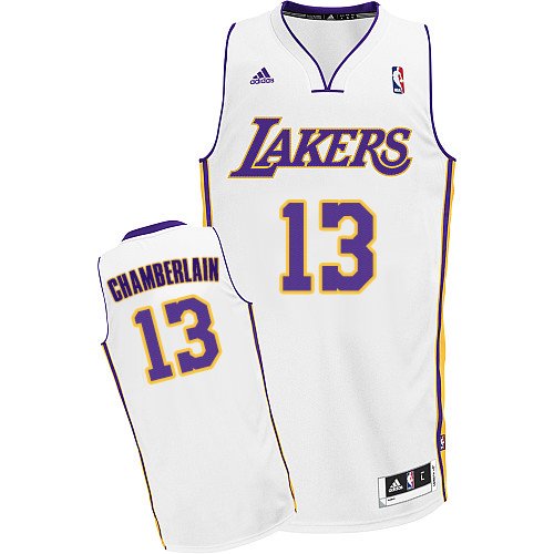 Mens Adidas Los Angeles Lakers 13 Wilt Chamberlain Swingman White Alternate NBA Jersey